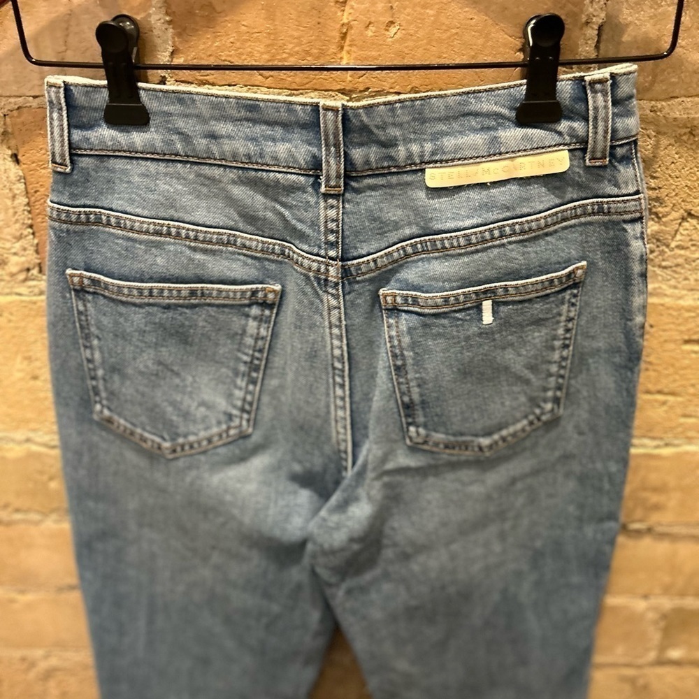 Stella McCartney blue jeans with. Embroidered zip Fly in  Sz 25 - Picture 6 of 9